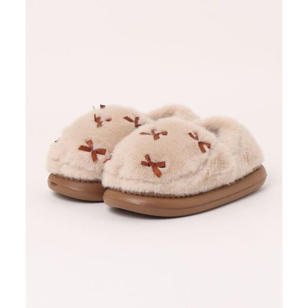 『セール実施中』ZOZO問い合わせ番号:102222728ショップ:FRP，エフアールピーブランド:LA VORAGINE，ラ ヴォラジネ，FRP，エフアールピー商品名:温かリボンファースリッパカテゴリ:インテリア>ルームシューズ/ス...