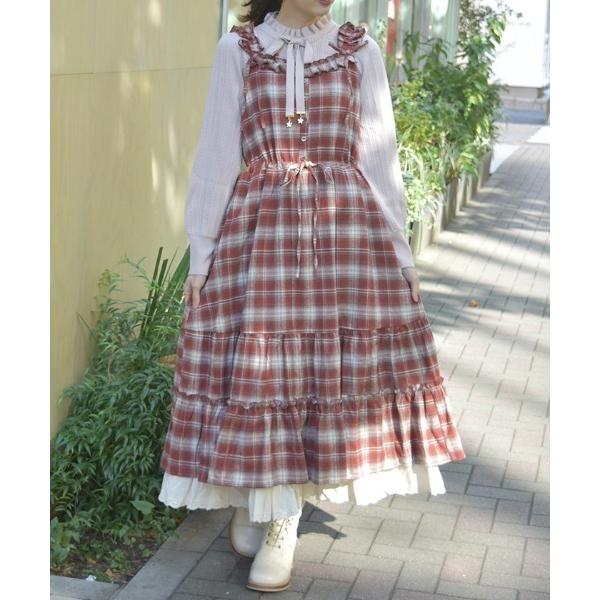 『タイムセール実施中』ZOZO問い合わせ番号:102258703ショップ:axes femme，アクシーズファムブランド:axes femme，アクシーズファム商品名:コットンレースチェックジャンパースカートカテゴリ:ワンピース/ドレス&g...