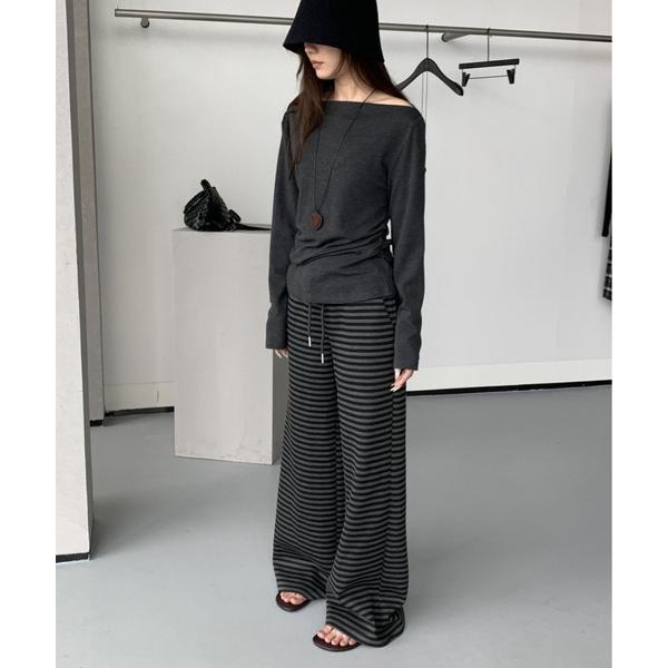 『セール実施中』ZOZO問い合わせ番号:102264188ショップ:WEGO，ウィゴーブランド:WEGO，ウィゴー商品名:WEGO/ボーダーワイドストレートスウェットパンツカテゴリ:パンツ>スウェットパンツブランド品番:DF26SP1...