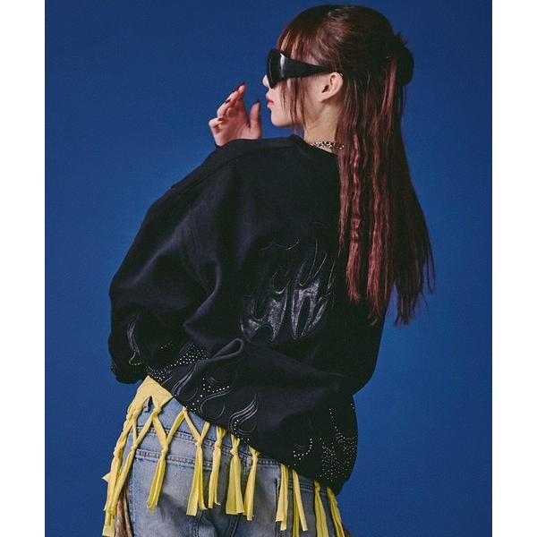 トレーナー スウェット 「GALFY/ガルフィー」ファイヤーピカピカスウェット メンズ レディース