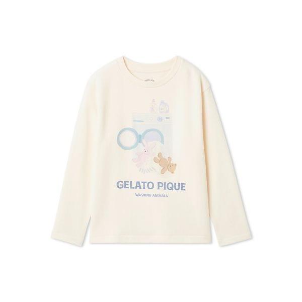 ZOZO問い合わせ番号:102306674ショップ:gelato pique，ジェラート　ピケブランド:gelato pique，ジェラートピケ商品名:【JUNIOR】ウォッシングアニマルワンポイントロンTカテゴリ:ルームウェア>ルー...