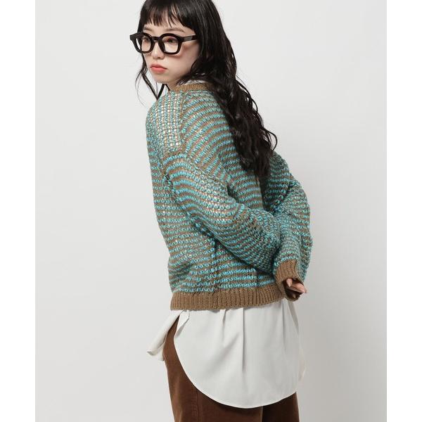 『タイムセール実施中』ZOZO問い合わせ番号:102342941ショップ:niko and...，ニコアンドブランド:niko and...，ニコアンド商品名:ウエーブ透かしボーダーニットプルオーバーカテゴリ:トップス>ニット/セータ...