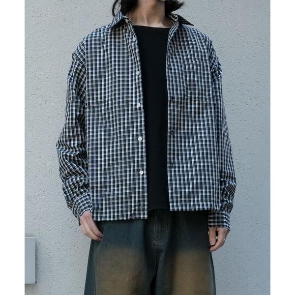 アロハシャツ シャツ short length broadcloth regular fit check shirt/ショートレングス ブロードクロス レギュラーフィット チェックシャツ 短丈シャツ