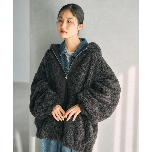 『セール実施中』ZOZO問い合わせ番号:102495960ショップ:LEPSIM，レプシィムブランド:LEPSIM，レプシィム商品名:リバーシブルボアフーディブルゾン　636141カテゴリ:ジャケット/アウター>ブルゾンブランド品番:...