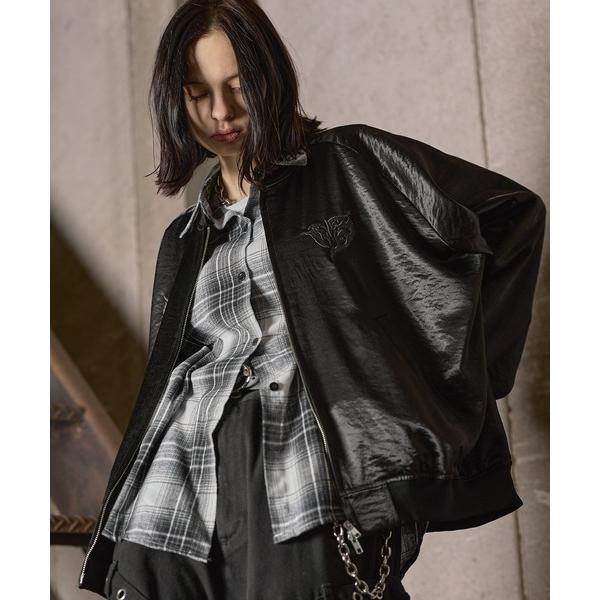 スカジャン 「ERAR」トライバルハート刺繍ダブルジップオーバーサイズスカジャン メンズ レディース