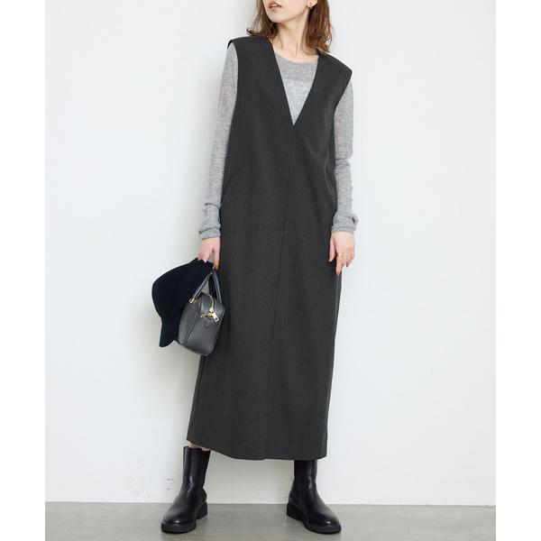 ZOZO問い合わせ番号:102544753ショップ:IENA，イエナブランド:SLOBE IENA，スローブイエナ商品名:《WEB限定/追加》TR Vネックジャンパースカートカテゴリ:ワンピース/ドレス>ワンピースブランド品番:260...