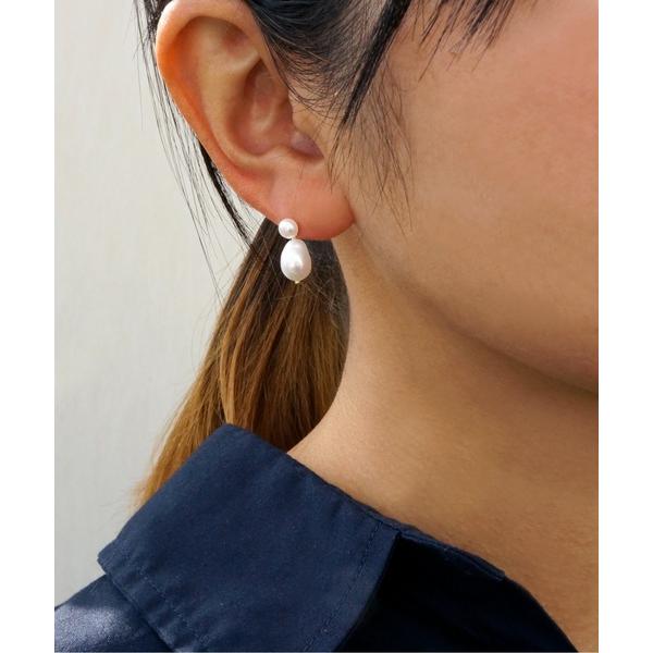 パール ピアス 「anq.」K10/K14GF・淡水パールスイング ポストピアス レディース