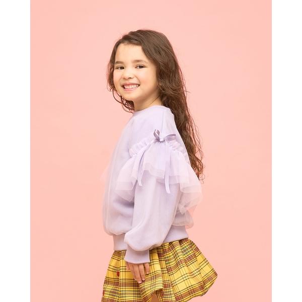 『タイムセール実施中』ZOZO問い合わせ番号:102741516ショップ:petit main，プティマインブランド:Lycee mine，リセマイン，petit main，プティマイン商品名:【速乾裏毛】ふんわりチュールスウェットカテゴリ...