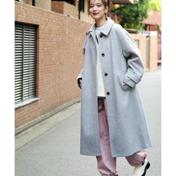 「N.（N. Natural Beauty Basic）」 ステンカラーコート MEDIUM 杢グレー レディース