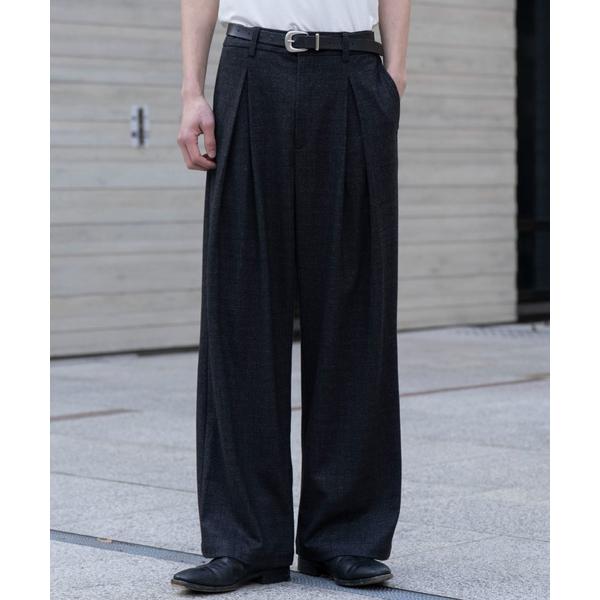 スラックス Box tuck check slacks / ボックスタックチェックスラックス メンズ レディース