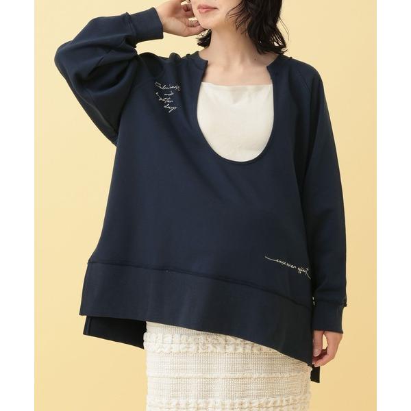 ZOZO問い合わせ番号:102966860ショップ:LEPSIM，レプシィムブランド:LEPSIM，レプシィム商品名:【産前・産後対応】マタニティ／Uネックロゴ刺繍スウェット　634435カテゴリ:ママ＆ベビー>マタニティウェア/グッ...