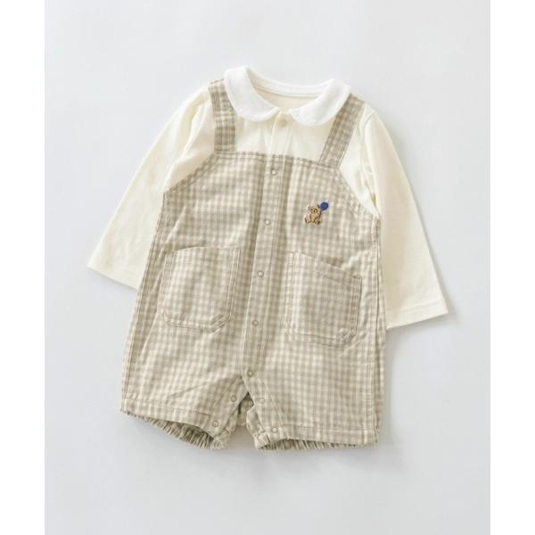 ※このアイテムは返品・交換対象外商品です。ZOZO問い合わせ番号:102968294ショップ:branshes，ブランシェスブランド:branshes，ブランシェス商品名:【ベビー】サロペットドッキング風長袖カバーオールカテゴリ:ママ＆ベビ...