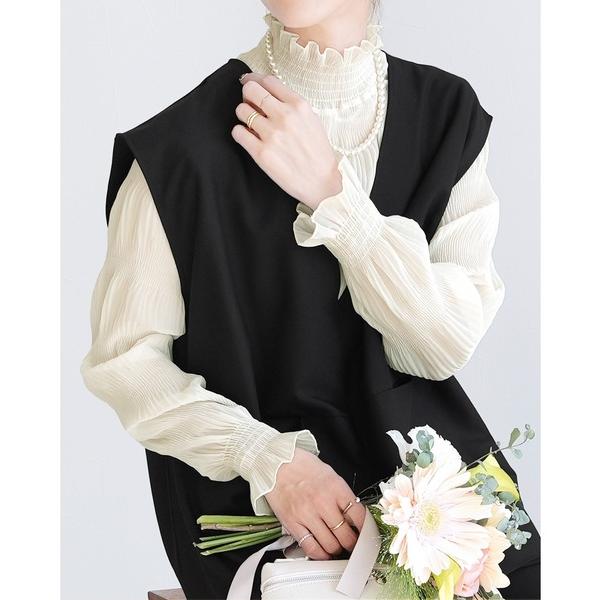 ZOZO問い合わせ番号:102968437ショップ:reca，レカブランド:reca，レカ商品名:ハイネックシアーギャザーブラウスカテゴリ:トップス>シャツ/ブラウスブランド品番:250906素材:ポリエステル100%カラー:アイボリ...