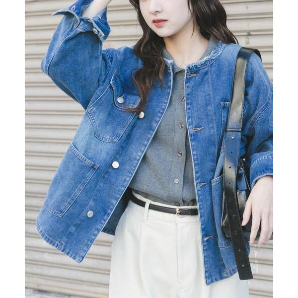 ZOZO問い合わせ番号:103043587ショップ:ITEMS URBAN RESEARCH，アイテムズ アーバンリサーチブランド:ITEMS URBANRESEARCH，アイテムズ アーバンリサーチ商品名:デニムオーバーノーカラージャケッ...