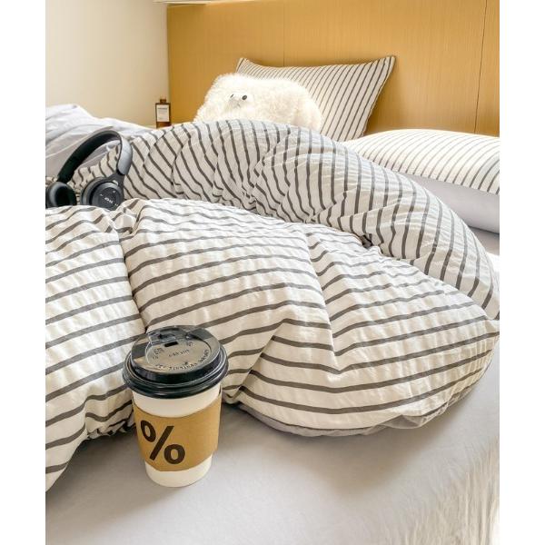 ZOZO問い合わせ番号:103084745ショップ:Vini，ヴィニブランド:Vini，ヴィニ商品名:ストライプ 柄 布団 カバー 3点 セット ( シングル )カテゴリ:インテリア>寝具ブランド品番:VNS-ZA-2601-85-R...