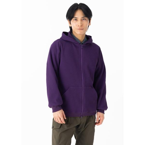 パーカー uvカット マルチワッフルジップパーカー メンズ レディース