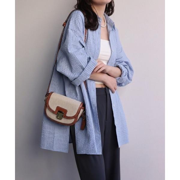 ブラウス シャツ タックスリーブロングシャツ / 大人のハリ感ロングシャツ レディース