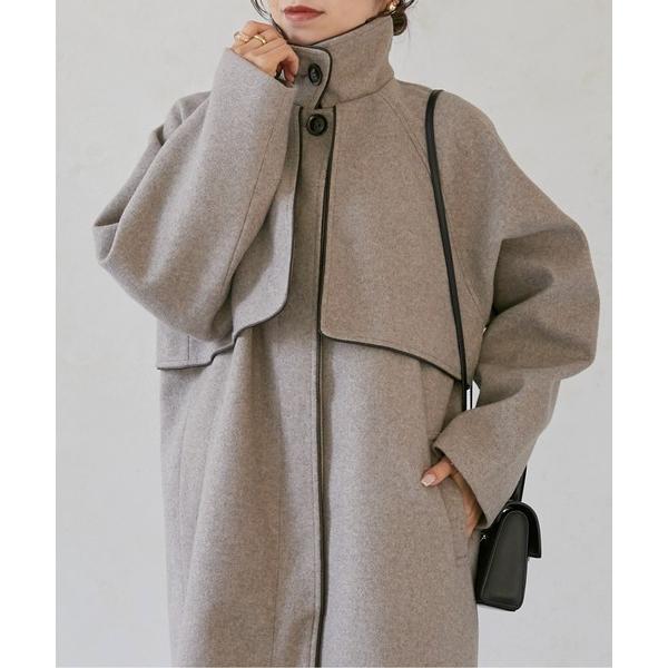 「Thevon」 ステンカラーコート MEDIUM モカ レディース