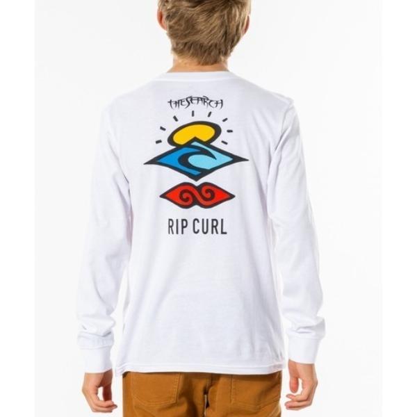 tシャツ 「RIPCURL（リップカール）」SEARCH ICON L/S TEE -BOY　キッズ　バックプリント　長袖　ロンT キッズ 子供服 男の子 女の子