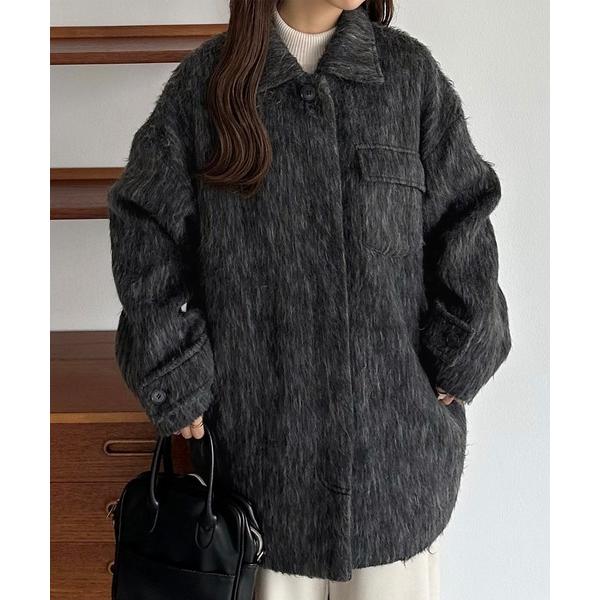 「callautia」 ステンカラーコート MEDIUM ダークグレー レディース