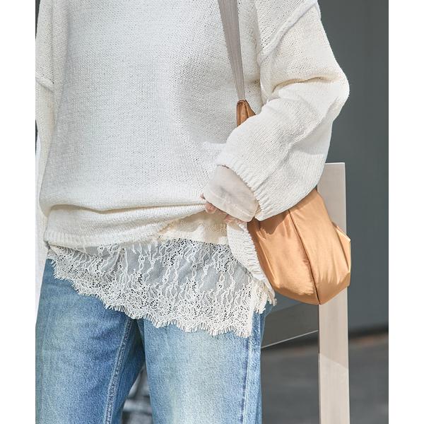 ZOZO問い合わせ番号:103314688ショップ:JOURNAL STANDARD，ジャーナルスタンダードブランド:JOURNAL STANDARD，ジャーナルスタンダード商品名:《追加3》レースヘム クルーネックシアーロングTカテゴリ:...