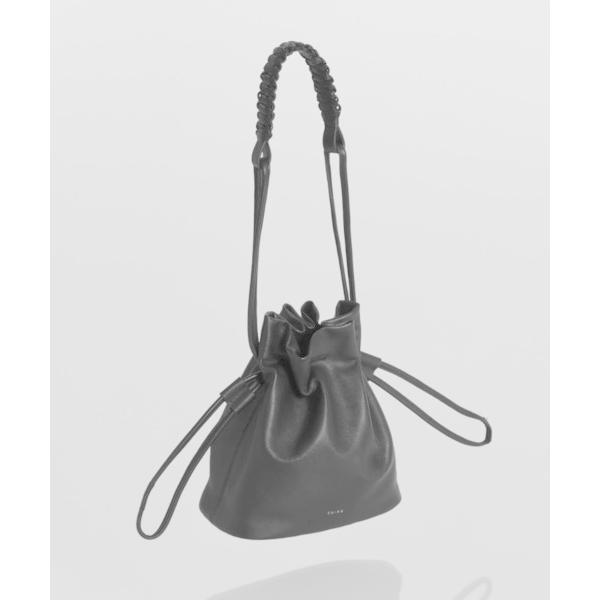 ショルダーバッグ バッグ 「YArKA/ヤーカ」real leather flat braided handle drawstring shoulder bag 「bdbd6」 / フラット編ハンドル巾着バッグ