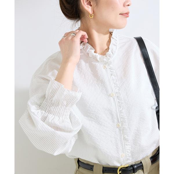 ZOZO問い合わせ番号:103355276ショップ:JOINT WORKS，ジョイントワークスブランド:B.C STOCK，ベーセーストック，Simplicite，サンプリシテ商品名:ウォッシャブル / フロントフリルブラウスカテゴリ:トッ...