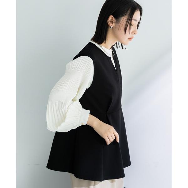 ZOZO問い合わせ番号:103393941ショップ:Green Parks，グリーンパークスブランド:Green Parks，グリーンパークス商品名:楽ちんリップルペプラムベストカテゴリ:トップス>ベストブランド品番:06001200...