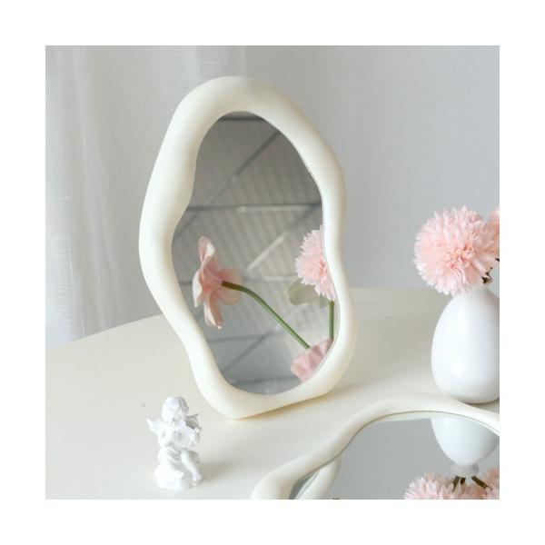 ZOZO問い合わせ番号:103508127ショップ:Fun &amp; Daily，ファンアンドデイリーブランド:Fun &amp; Daily，ファンアンドデイリー商品名:F＆D :  ウェービーデスクミラーカテゴリ:インテリア>ミ...