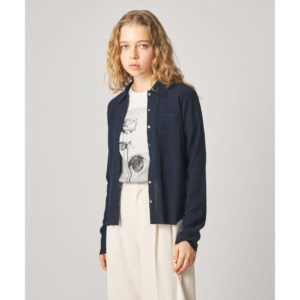 カーディガン 「Steven Alan」クレープ シャツ カーディガン レディース