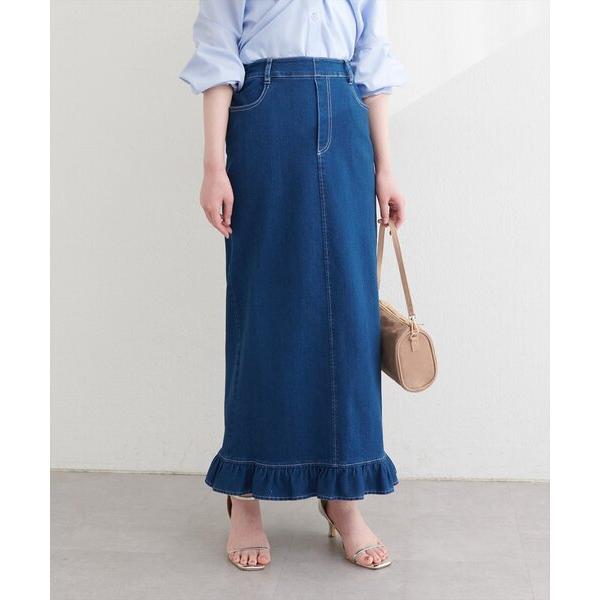 ZOZO問い合わせ番号:103588635ショップ:natural couture，ナチュラルクチュールブランド:natural couture，ナチュラルクチュール商品名:裾フリルストレッチナロースカートカテゴリ:スカート>スカート...