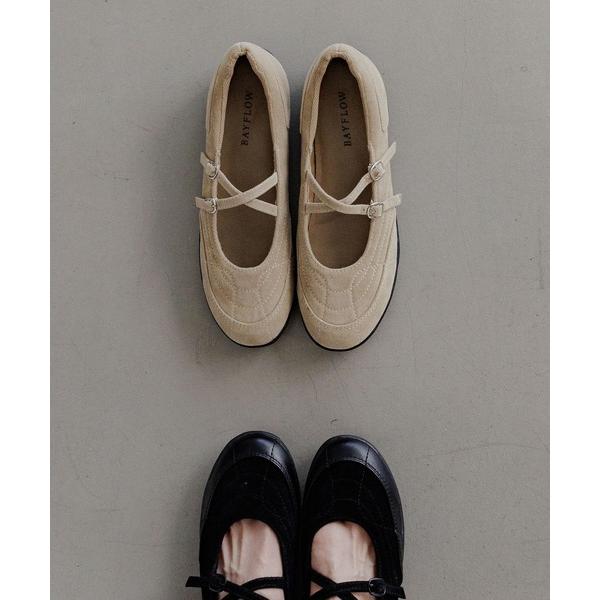 バレエシューズ パンプス 「抗菌消臭/撥水加工」クロスベルトバレエスニーカー