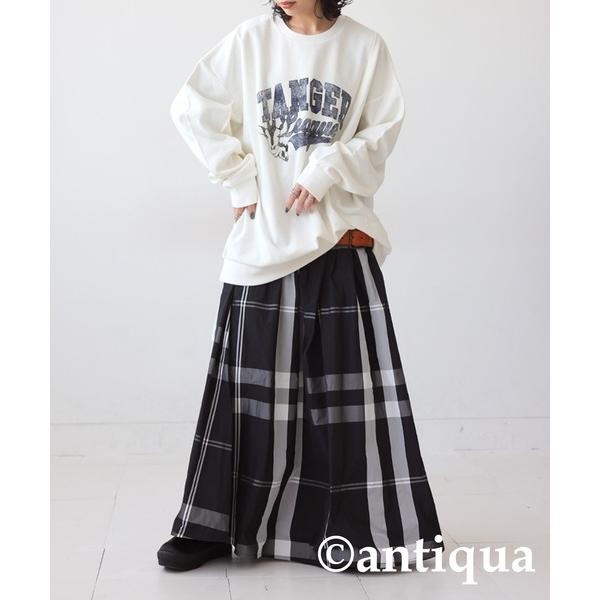 「antiqua」 スウェットカットソー P アイボリー レディース