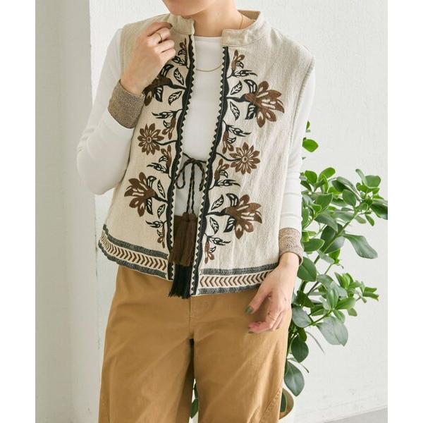 ベスト ジレ 花柄刺繍ベスト「SUM1 STYLE」 レディース