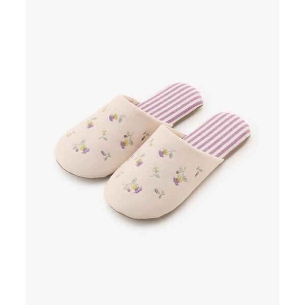 ZOZO問い合わせ番号:103704318ショップ:Afternoon Tea LIVING，アフタヌーンティー・リビングブランド:Afternoon Tea，アフタヌーンティー商品名:パンジー刺繍ルームシューズカテゴリ:インテリア>...