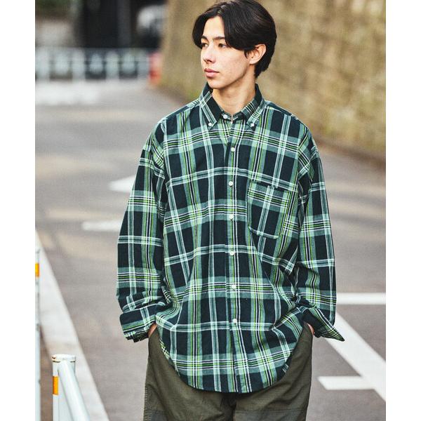 シャツ NAUTICA/ノーティカ ビッグシルエット マドラスチェック BDシャツ ロングスリーブ/ボタンダウンシャツ メンズ