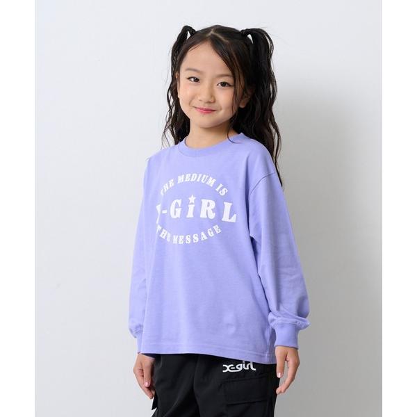 ZOZO問い合わせ番号:103740908ショップ:X-girl Stages，エックスガール ステージスブランド:X-girl Stages，エックスガールステージス商品名:ロゴ長袖Tシャツカテゴリ:トップス>Tシャツ/カットソーブ...