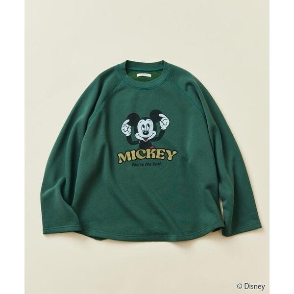 「FREAK'S STORE」 スウェットカットソー「Disneyコラボ」 フリ- グリーン レディース