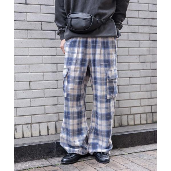 カーゴパンツ Check Pattern Cargo Easy Pants/チェック柄カーゴイージーパンツ メンズ