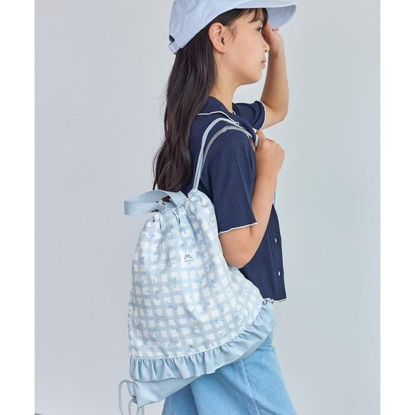 ZOZO問い合わせ番号:103815211ショップ:ROPE' PICNIC，ロぺピクニックブランド:ROPE' PICNIC，ロペピクニック商品名:【KIDS/キッズ】チェック×リボン柄ナップザックカテゴリ:バッグ>バックパック/リ...
