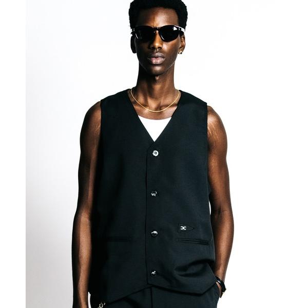 ベスト ジレ PATCH VEST JACKET _ KERSEY TWILL EASY CARE メンズ