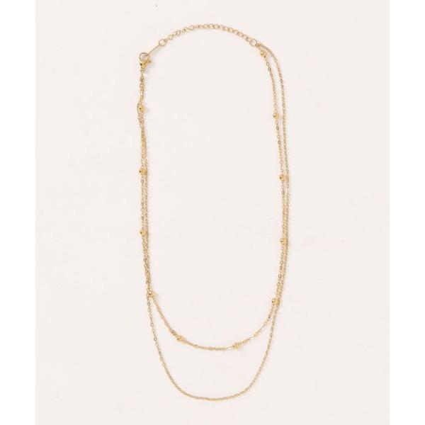 アレルギー対応 ネックレス 「even stainless jewelry（イーブンステイン）」ボールチェーン 2連ネックレス eve-neck-15-3「GBT」 レディース