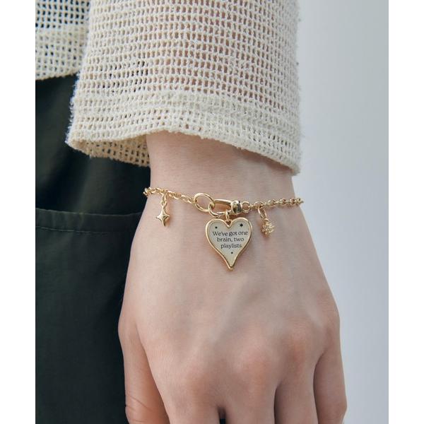 ブレスレット カラー ハート メッセージ ブレスレット レディース