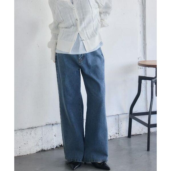 ジーンズ デニム デニムパンツ 「3サイズ展開」ストレートデニムパンツ レディース