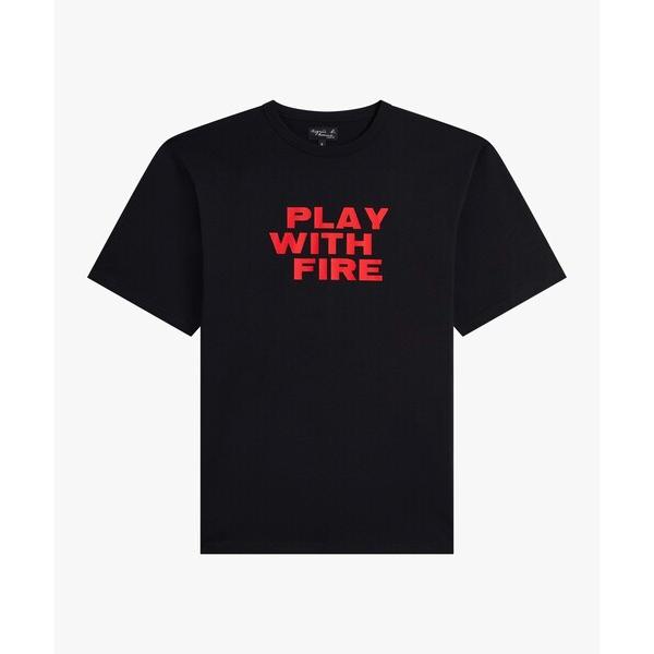 tシャツ メンズ プリント コットン 半袖 Tシャツ ”Play with Fire メンズ