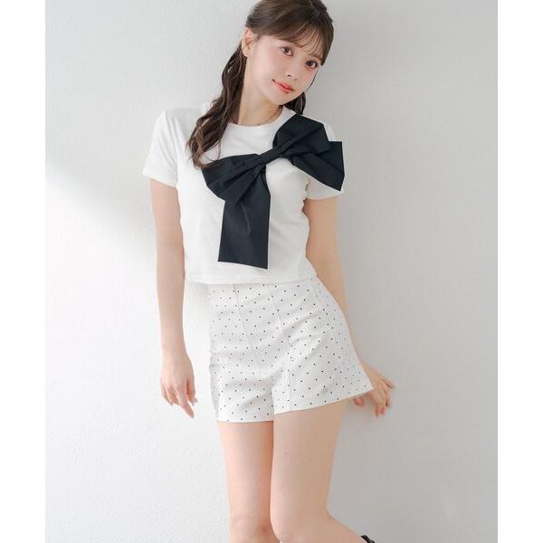 パンツ チャーム付きコンパクトショートパンツ レディース