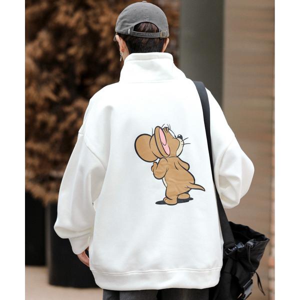 「TOM&JERRY」 スウェットカットソー MEDIUM ホワイト メンズ