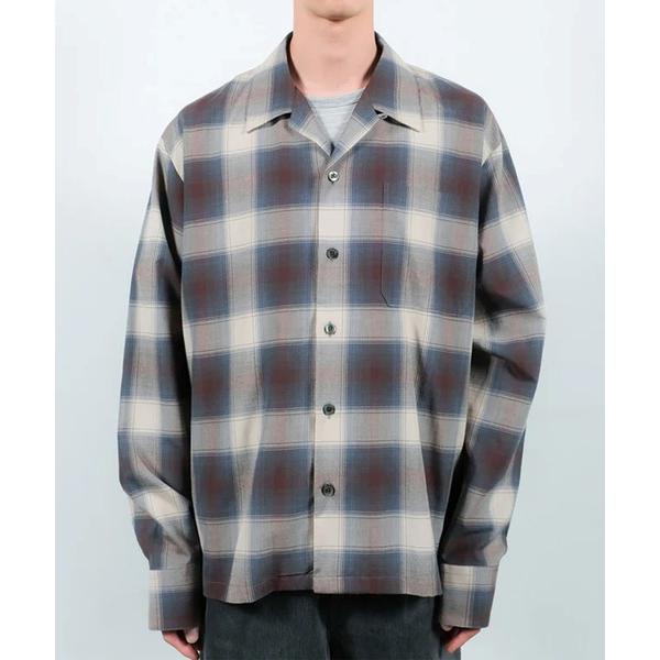 シャツ CHECK OPEN COLLAR SHIRT メンズ