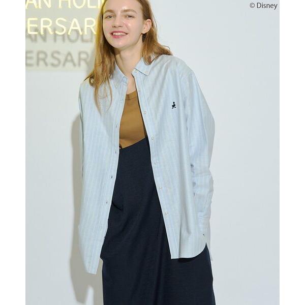 ブラウス シャツ 「Mickey＆Friends」ボタンダウンシャツ レディース