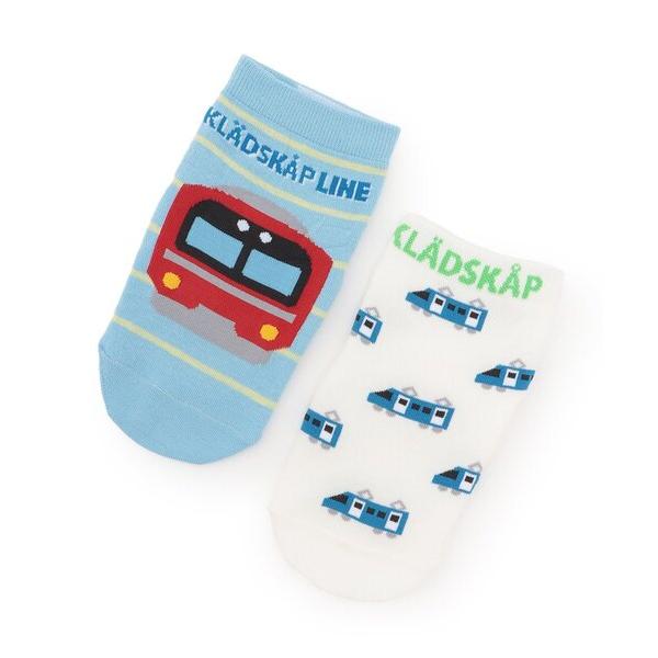 靴下 2足セット電車ショートソックス キッズ 子供 男の子